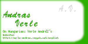 andras verle business card